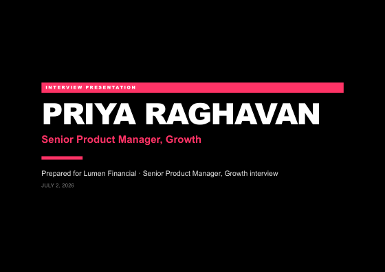 Interview presentation (contrast)
