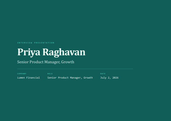 Interview presentation (ledger)