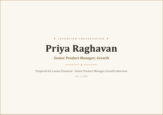 Interview presentation (ornate)