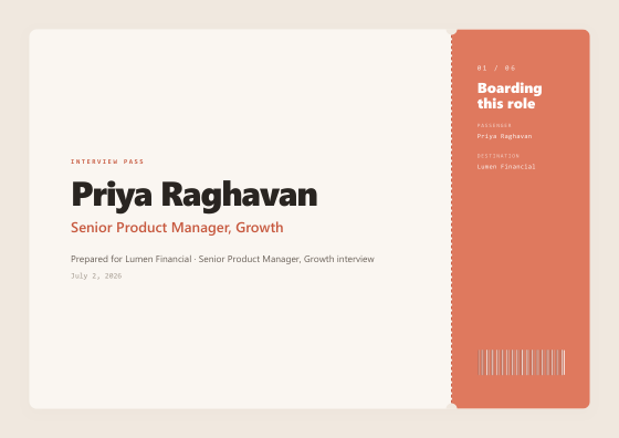Interview presentation (ticket)