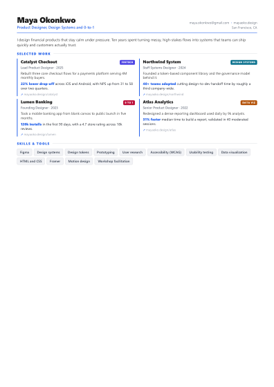 Portfolio one-pager (compact)